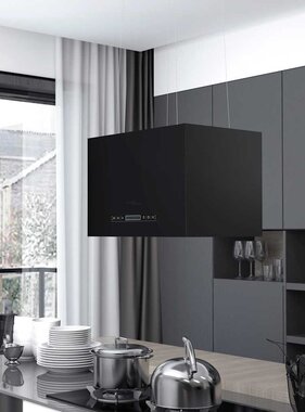 VidaXL Afzuigkap hangend met aanraaksensor LCD 55 cm staal