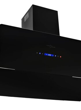 VidaXL Wandafzuigkap 756 m³/u 90 cm roestvrij staal zwart