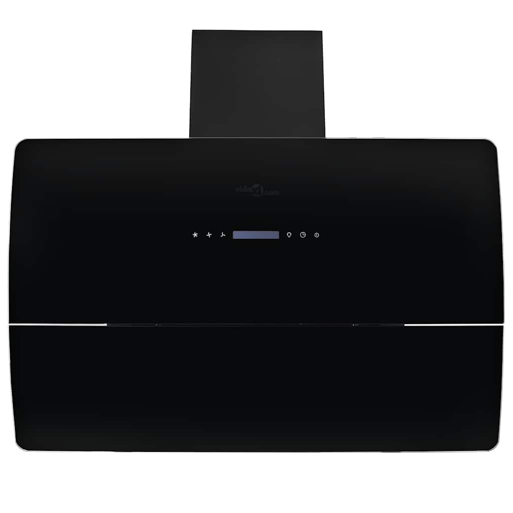 VidaXL Wandafzuigkap 756 m³/u 90 cm roestvrij staal zwart