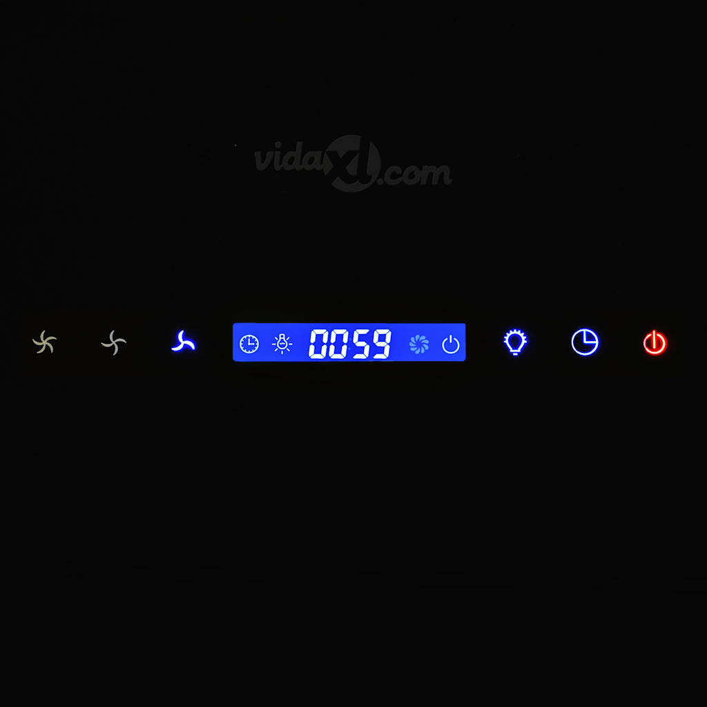 VidaXL Wandafzuigkap 756 m³/u 90 cm roestvrij staal zwart