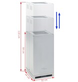 VidaXL Eilandafzuigkap LCD-scherm sensor 756 m³/u LED