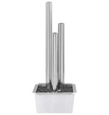 VidaXL Tuinfontein 48x34x123 cm roestvrij staal zilverkleurig