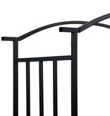 VidaXL Tuinboog met bank 128x50x207 cm ijzer zwart