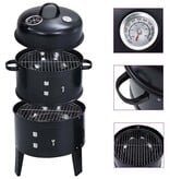 VidaXL Houtskoolroker barbecue-grill 3-in-1 40x80 cm
