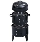 VidaXL Houtskoolroker barbecue-grill 3-in-1 40x80 cm