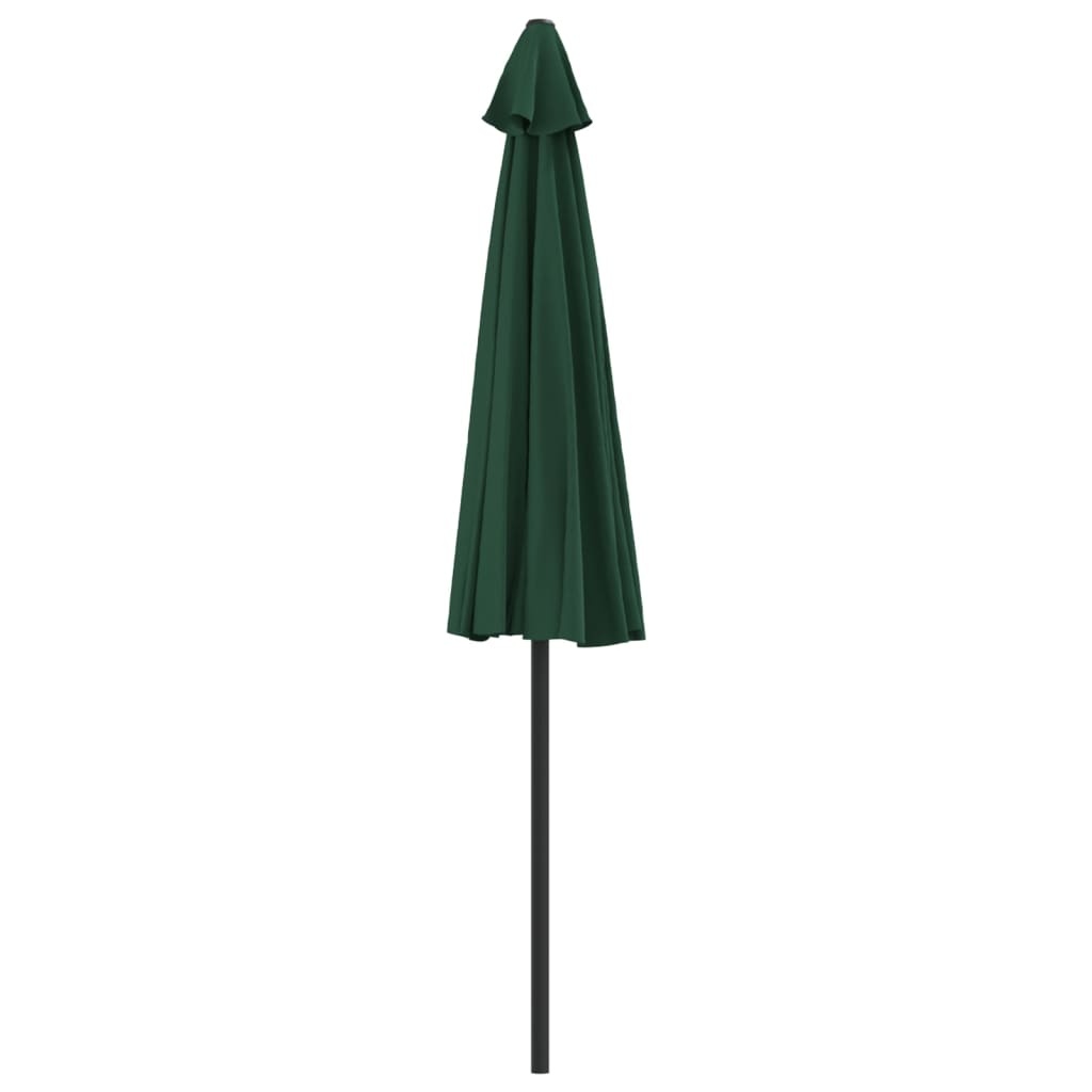 VidaXL Balkonparasol half met aluminium paal 270x144 cm groen