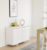 VidaXL Dressoir 120x41x75 cm bewerkt hout wit