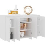 VidaXL Dressoir 120x41x75 cm bewerkt hout wit
