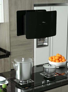 VidaXL Afzuigkap hangend met aanraaksensor LCD gehard glas