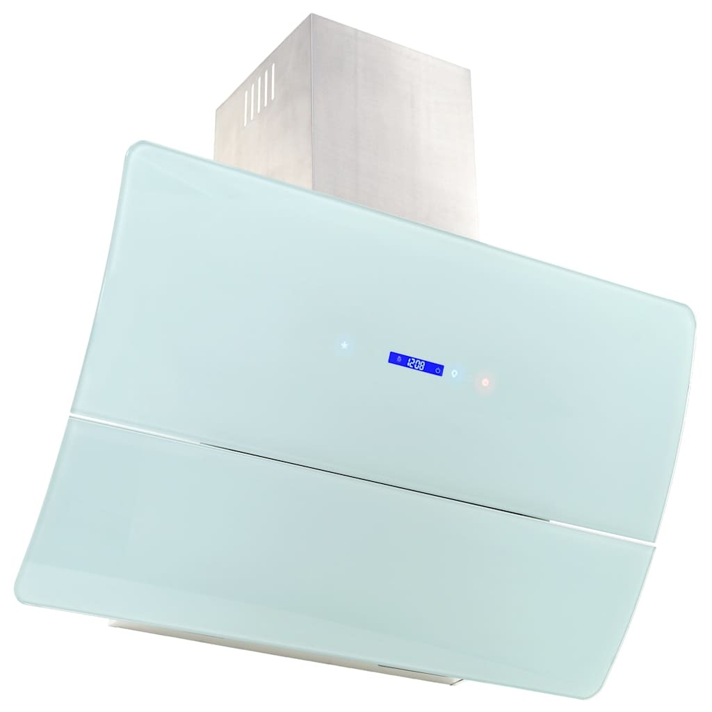 VidaXL Wandafzuigkap 756 m³/u 90 cm roestvrij staal wit