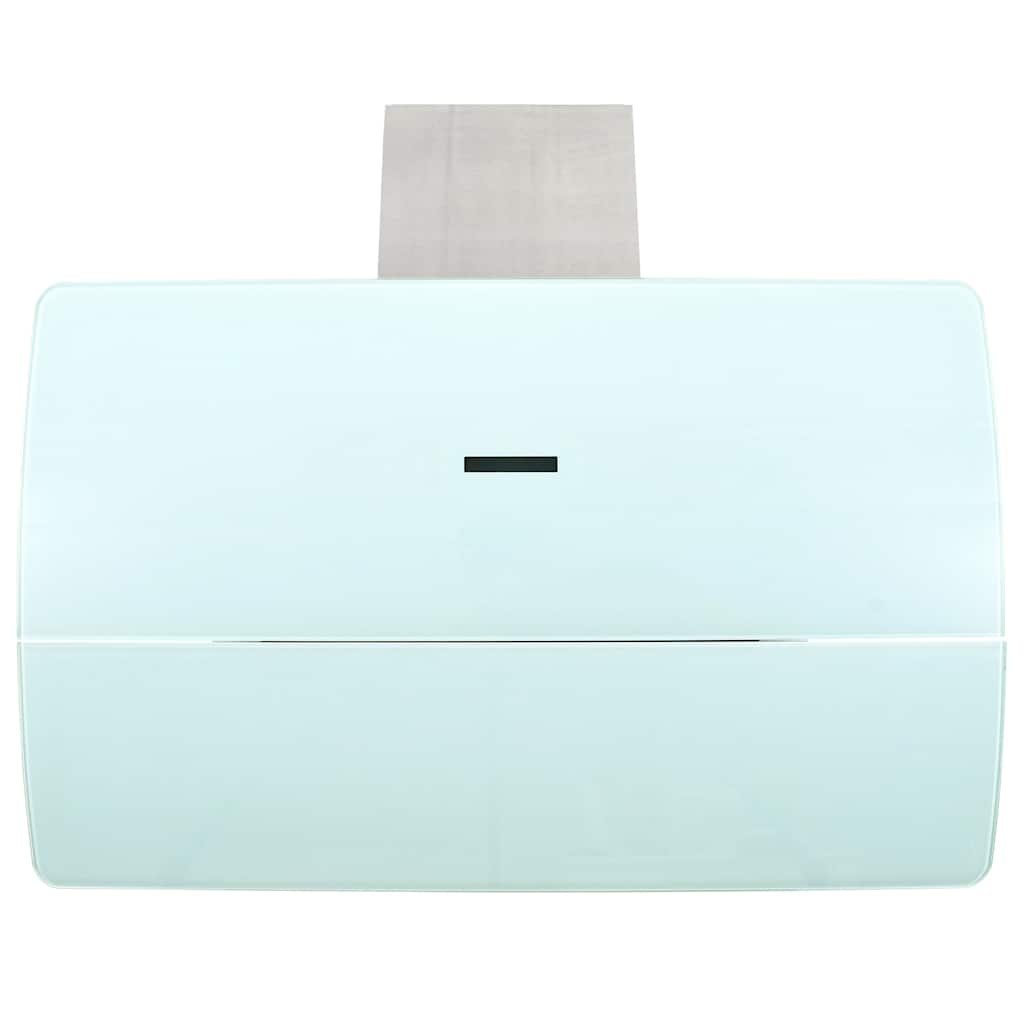 VidaXL Wandafzuigkap 756 m³/u 90 cm roestvrij staal wit