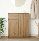VidaXL Dressoir lade 71x35x84 cm spaanplaat artisanaal eikenkleurig