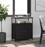 VidaXL Dressoir 70x30x80 cm bewerkt hout zwart