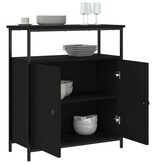 VidaXL Dressoir 70x30x80 cm bewerkt hout zwart