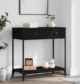 VidaXL Wandtafel 75x34,5x75 cm bewerkt hout zwart