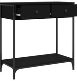 VidaXL Wandtafel 75x34,5x75 cm bewerkt hout zwart