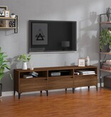 VidaXL Tv-meubel 150x30x44,5 cm bewerkt hout bruin eikenkleur