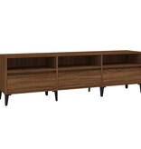 VidaXL Tv-meubel 150x30x44,5 cm bewerkt hout bruin eikenkleur