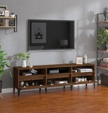 VidaXL Tv-meubel 150x30x44,5 cm bewerkt hout bruin eikenkleur