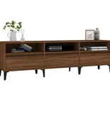 VidaXL Tv-meubel 150x30x44,5 cm bewerkt hout bruin eikenkleur