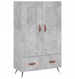 VidaXL Hoge kast 69,5x31x115 cm bewerkt hout betongrijs