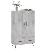 VidaXL Hoge kast 69,5x31x115 cm bewerkt hout betongrijs