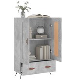VidaXL Hoge kast 69,5x31x115 cm bewerkt hout betongrijs
