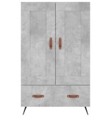 VidaXL Hoge kast 69,5x31x115 cm bewerkt hout betongrijs