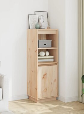 VidaXL Hoge kast 37x34x110 cm massief grenenhout