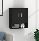 VidaXL Wandkast 60x31x70 cm bewerkt hout zwart