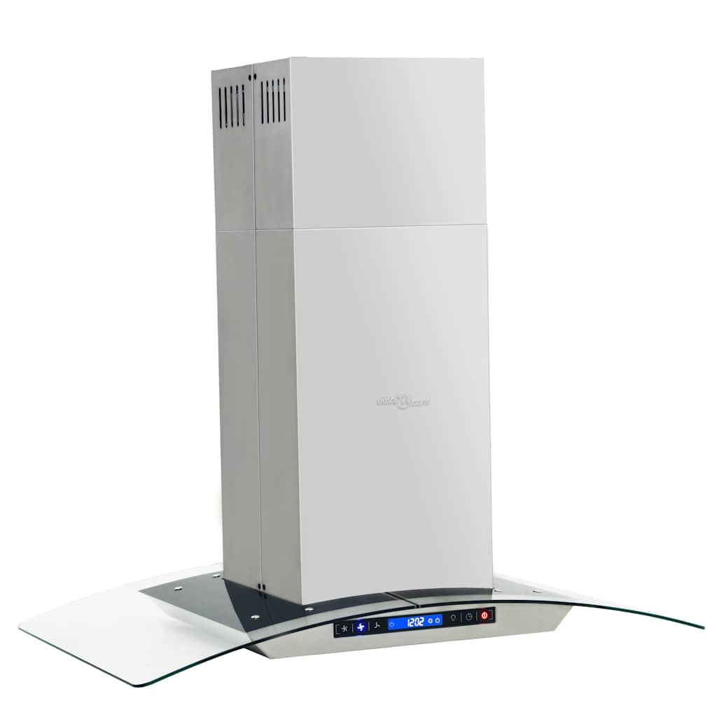 VidaXL Eilandafzuigkap LCD-scherm sensor 756 m³/u LED 90 cm
