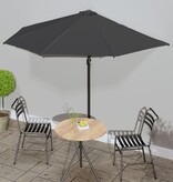 VidaXL Balkonparasol half met aluminium paal 300x155 cm antraciet
