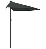 VidaXL Balkonparasol half met aluminium paal 300x155 cm antraciet