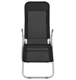 VidaXL Ligbedden inklapbaar 2 st textileen zwart