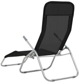 VidaXL Ligbedden inklapbaar 2 st textileen zwart