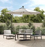 VidaXL Zweefparasol met LED-verlichting en metalen paal 300 cm zand
