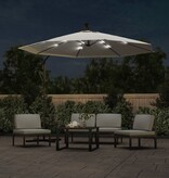 VidaXL Zweefparasol met LED-verlichting en metalen paal 300 cm zand