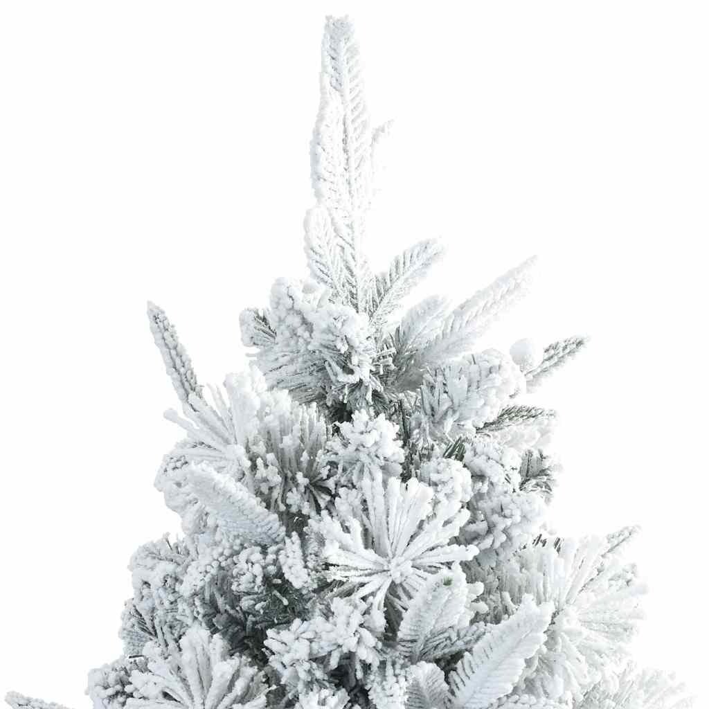 VidaXL Kunst Kerstboom met Geveerde Takken, Sneeuw Bedekt Wit 180 cm