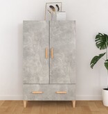 VidaXL Hoge kast 70x31x115 cm bewerkt hout betongrijs