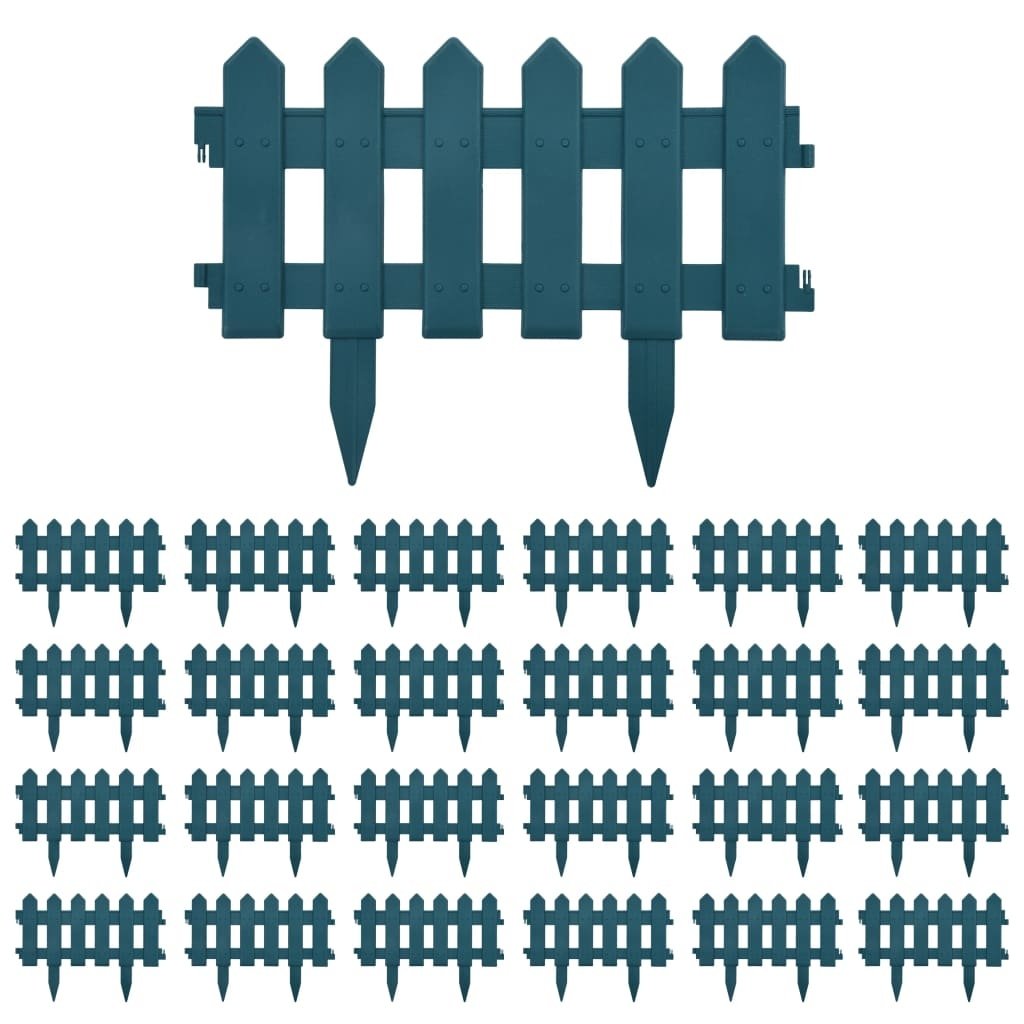 VidaXL Gazonranden 25 st 10 m PP groen