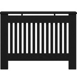 VidaXL Radiatorafdekking Zwart Eiken 112 x 19 x 81,5 cm Bewerkt hout