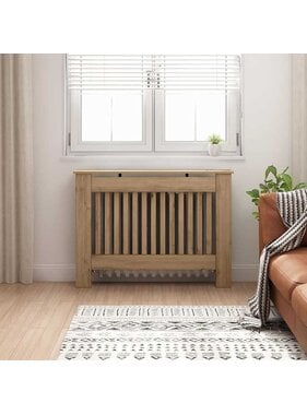 VidaXL Radiatorafdekking Artisan Eiken 112 x 19 x 81,5 cm Bewerkt hout