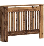 VidaXL Radiatorafdekking Oud Hout 112 x 19 x 81,5 cm Bewerkt hout