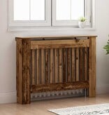 VidaXL Radiatorafdekking Oud Hout 112 x 19 x 81,5 cm Bewerkt hout