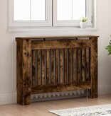 VidaXL Radiatorafdekking Gerookt eiken 112 x 19 x 81,5 cm Bewerkt hout