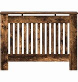 VidaXL Radiatorafdekking Gerookt eiken 112 x 19 x 81,5 cm Bewerkt hout