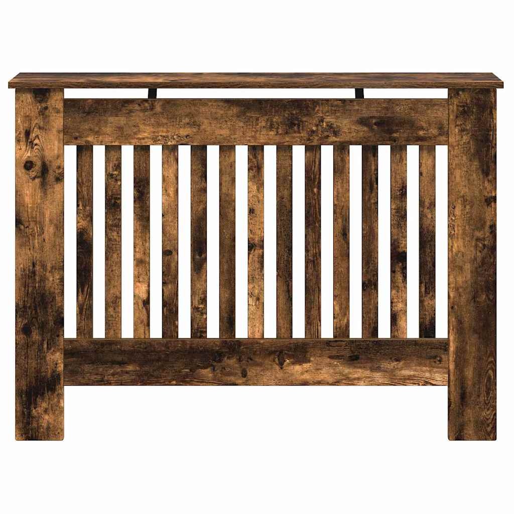 VidaXL Radiatorafdekking Gerookt eiken 112 x 19 x 81,5 cm Bewerkt hout