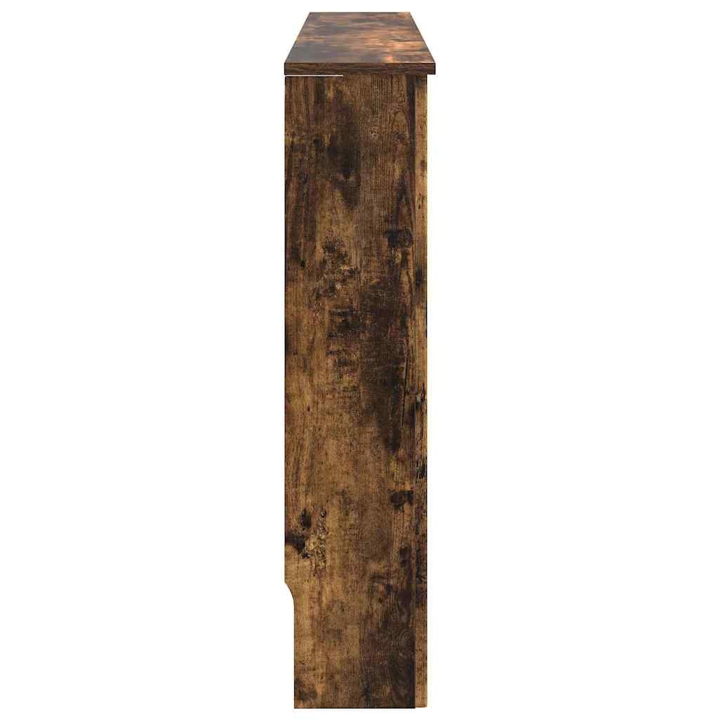 VidaXL Radiatorafdekking Gerookt eiken 112 x 19 x 81,5 cm Bewerkt hout