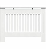 VidaXL Radiatorafdekking Hoogglans wit 112 x 19 x 81,5 cm Bewerkt hout