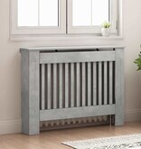 VidaXL Radiatorafdekking Beton Grijs 112 x 19 x 81,5 cm Bewerkt hout
